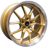 Option Lab Wheels - Option Lab Wheels Rim S718 19x9.5 ET35 5x114.3 73.1CB Top Secret Gold w/Machined Lip - Image 1