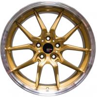 Option Lab Wheels - Option Lab Wheels Rim S718 19x9.5 ET35 5x114.3 73.1CB Top Secret Gold w/Machined Lip - Image 2