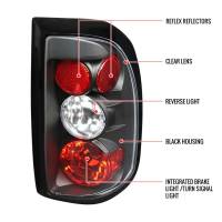 Spec'D Tuning Products - Spec-D 1997-2004 Dodge Dakota Tail Lights (Matte Black Housing/Clear Lens) - Image 7