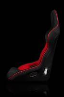 BRAUM RACING SEATS & MORE - BRAUM Racing Falcon X Series FIA Approved Fixed Back Racing Seat - Black Polo Cloth with Red Mesh (Red Stitching / Red Piping) - Each - Image 3