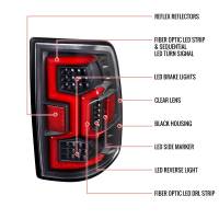 Spec'D Tuning Products - Spec-D 2019-2022 Dodge RAM 2500/3500 Red LED Bar Sequential Signal Tail Lights (Black Housing/Clear Lens) - Image 7