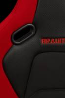 BRAUM RACING SEATS & MORE - BRAUM Racing Falcon-S Composite FRP Bucket Seat - Red Jacquard Black Stitching - Each - Image 4