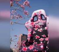 NRG Innovations - NRG Innovations FRP Bucket Seat PRISMA Japanese Cherry Blossom Edition W/ Pink Pearlized Back - Medium - Image 9