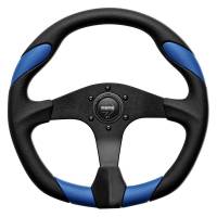 Momo Quark Steering Wheel 350 mm - Black Poly/Black Spokes