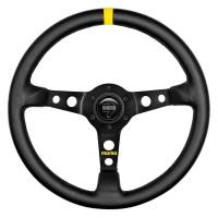 Momo - Momo MOD07 Steering Wheel 350 mm -  Black Leather/Black Spokes/1 Stripe - Image 1