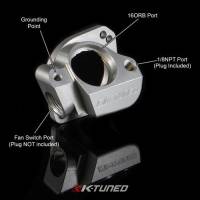 K-Tuned B/D Series Lower Thermostat Housing w/16AN and Hose End Fitting - Image 5