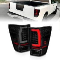 ANZO Headlights, Tail Lights and More  - Anzo 04-15 Nissan Titan Full LED Tailights Black Housing Smoke Lens - Image 1