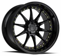 AodHan Wheels - AodHan Wheels Rim DS07 19x11 5x114.3 73.1CB ET15 Gloss Black W /Gold Rivets - Image 1