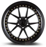 AodHan Wheels - AodHan Wheels Rim DS08 19X9.5 5X114.3 73.1CB ET30 Gloss Black W /Gold Rivets - Image 2