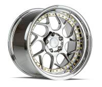 AodHan Wheels - AodHan Wheels Rim DS01 19x10.5 5x114.3 73.1CB ET22 Vacuum Chrome w/ Gold Rivets - Image 1