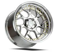 AodHan Wheels - AodHan Wheels Rim DS01 19x10.5 5x114.3 73.1CB ET22 Vacuum Chrome w/ Gold Rivets - Image 3