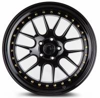 AodHan Wheels - AodHan Wheels Rim DS06 18x9.5 5x114.3 73.1CB ET15 Gloss Black W /Gold Rivets - Image 2