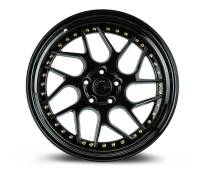 AodHan Wheels - AodHan Wheels Rim DS01 19x9.5 5x114.3 73.1CB ET22 Gloss Black W /Gold Rivets - Image 2