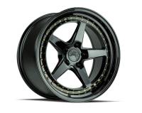 AodHan Wheels - AodHan Wheels Rim DS05 18x9.5 5x100 73.1CB ET35 Gloss Black W /Gold Rivets - Image 1