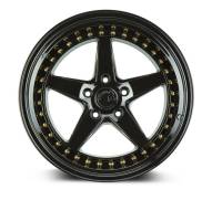 AodHan Wheels - AodHan Wheels Rim DS05 18x9.5 5x100 73.1CB ET35 Gloss Black W /Gold Rivets - Image 2