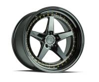 AodHan Wheels - AodHan Wheels Rim DS05 19x11 5x114.3 73.1CB ET15 Gloss Black W /Gold Rivets - Image 1