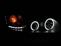 ANZO Headlights, Tail Lights and More  - ANZO 2005-2010 Pontiac G6 Projector Headlights w/ Halo Black (CCFL) - Image 2