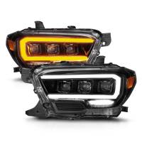 ANZO Headlights, Tail Lights and More  - ANZO 16-22 Toyota Tacoma SR/SR5 ONLY Full LED Proj Headlights w/Light Bar Seq. Blk w/Initiation Lgt - Image 2