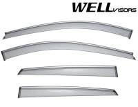 WellVisors - WellVisors Side Window Deflectors Cadillac SRX 10-16 With Chrome Trim - Image 1