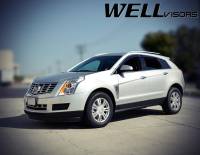 WellVisors - WellVisors Side Window Deflectors Cadillac SRX 10-16 With Chrome Trim - Image 2