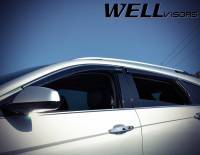 WellVisors - WellVisors Side Window Deflectors Cadillac SRX 10-16 With Chrome Trim - Image 3