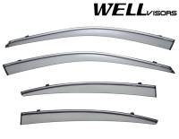 WellVisors - WellVisors Side Window Deflectors Subaru Legacy Sedan 10-14 With Chrome Trim - Image 1