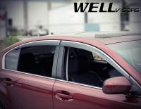 WellVisors - WellVisors Side Window Deflectors Subaru Legacy Sedan 10-14 With Chrome Trim - Image 3