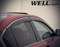 WellVisors - WellVisors Side Window Deflectors Subaru Legacy Sedan 10-14 With Chrome Trim - Image 4