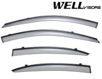 WellVisors Side Window Deflectors Hyundai Accent Sedan 06-11 With Black Trim