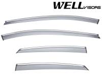 WellVisors Side Window Deflectors Hyundai Azera 12-17 with Chrome Trim