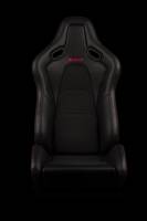 BRAUM RACING SEATS & MORE - BRAUM Racing Falcon-S Composite FRP Reclining Seats - Black W/ Red Stitching - Pair - Image 1