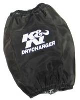 K&N - K&N Black DryCharger Round Tapered Air Filter Wrap 5.5in Base ID x 4.5in Top ID x 6.5in H - Image 1