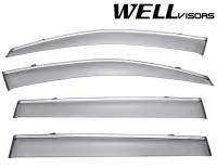 WellVisors - WellVisors Side Window Deflectors Toyota Highlander 14-19 With Chrome Trim - Image 1