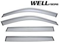 WellVisors - WellVisors Side Window Deflectors BMW E70 F15 X5 07-17 With Chrome Trim - Image 1