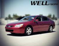 WellVisors - WellVisors Side Window Deflectors Honda Accord Sedan 03-07 With Chrome Trim - Image 2