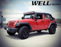 WellVisors - WellVisors Side Window Deflectors Jeep Wrangler Unlimited 4 Door 07-17 Premium Series - Image 2