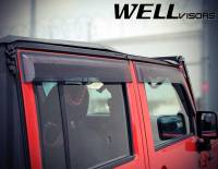 WellVisors - WellVisors Side Window Deflectors Jeep Wrangler Unlimited 4 Door 07-17 Premium Series - Image 4