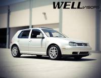 WellVisors - WellVisors Side Window Deflectors Volkswagen Golf MK4 5 Doors Hatchback 99-05 Premium Series - Image 2