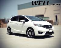 WellVisors - WellVisors Side Window Deflectors Honda Fit 15-20 With Black Trim - Image 2