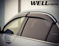 WellVisors - WellVisors Side Window Deflectors Acura TSX 09-14 With Chrome Trim - Image 3