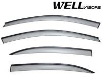 WellVisors - WellVisors Side Window Deflectors Volkswagen Jetta Sedan 11-18 With Black Trim - Image 1