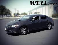 WellVisors - WellVisors Side Window Deflectors Honda Civic Sedan 12-15 Premium Series - Image 2