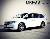 WellVisors - WellVisors Side Window Deflectors HONDA ODYSSEY 11-17 with Chrome Trim - Image 2