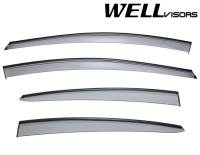 WellVisors Side Window Deflectors Hyundai Elantra Sedan 11-16 With Black Trim