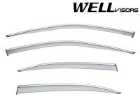 WellVisors Side Window Deflectors Nissan Maxima Sedan 1995-1999 with Chrome Trim