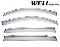 WellVisors - WellVisors Side Window Deflectors Acura MDX 14-20 with Chrome Trim - Image 1