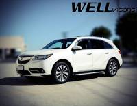 WellVisors - WellVisors Side Window Deflectors Acura MDX 14-20 with Chrome Trim - Image 4