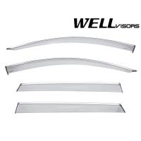 WellVisors - WellVisors Side Window Deflectors Audi Q7 2016 With Chrome Trim - Image 1