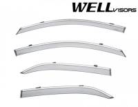 WellVisors - WellVisors Side Window Deflectors Chevrolet Equinox 10-17 with Chrome trim - Image 1