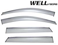 WellVisors Side Window Deflectors Hyundai Santa Fe Sport 13-18 With Chrome Trim